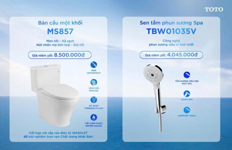 TOTO Ra Mắt Sản Phẩm Mới: Bàn Cầu Một Khối & Bát Sen Cầm Tay - “Chất Lượng TOTO Trong Tầm Tay” Tại Việt Nam