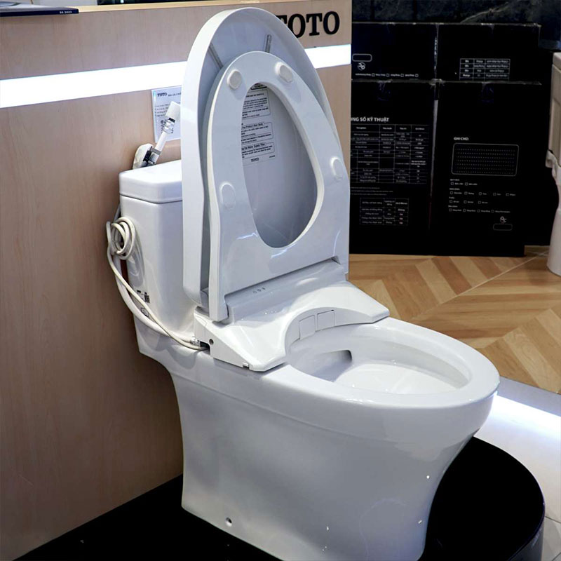 Bàn cầu 1 khối TOTO MS889DRW11 nắp điện tử Washlet S7 TCF4911Z