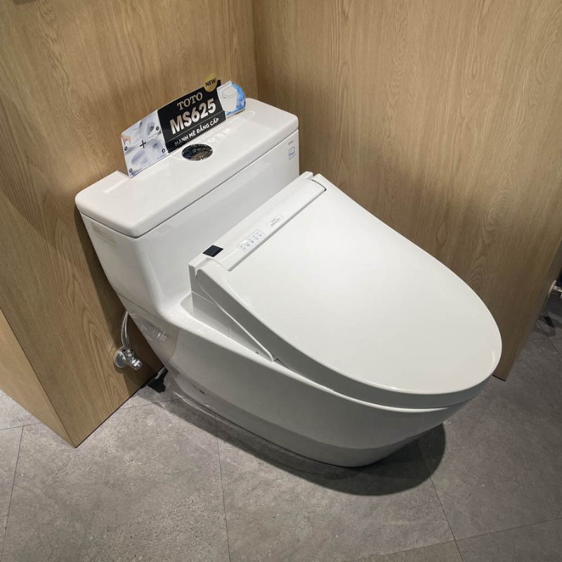 Bàn cầu 1 khối TOTO MS625CDW15 nắp điện tử Washlet C5 TCF24460AAA giấu dây