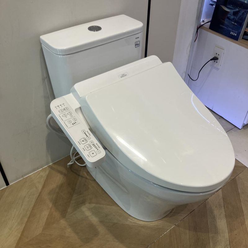 Bàn cầu 1 khối TOTO MS857DW18 nắp điện tử TCF23710AAA Washlet C2 cơ bản