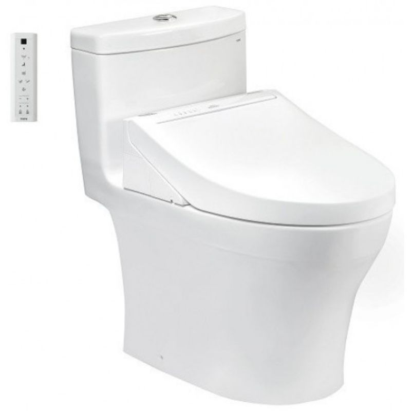Bàn cầu 1 khối TOTO MS889CDRW15 nắp điện tử Washlet C5 TCF24460AAA giấu dây