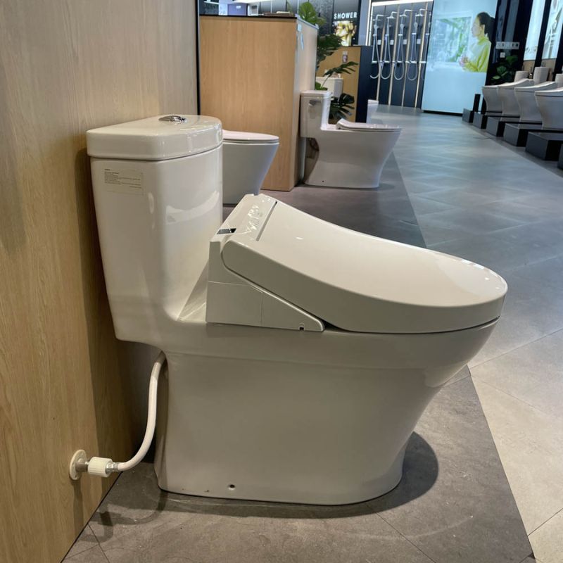 Bàn cầu 1 khối TOTO MS889CDRW15 nắp điện tử Washlet C5 TCF24460AAA giấu dây