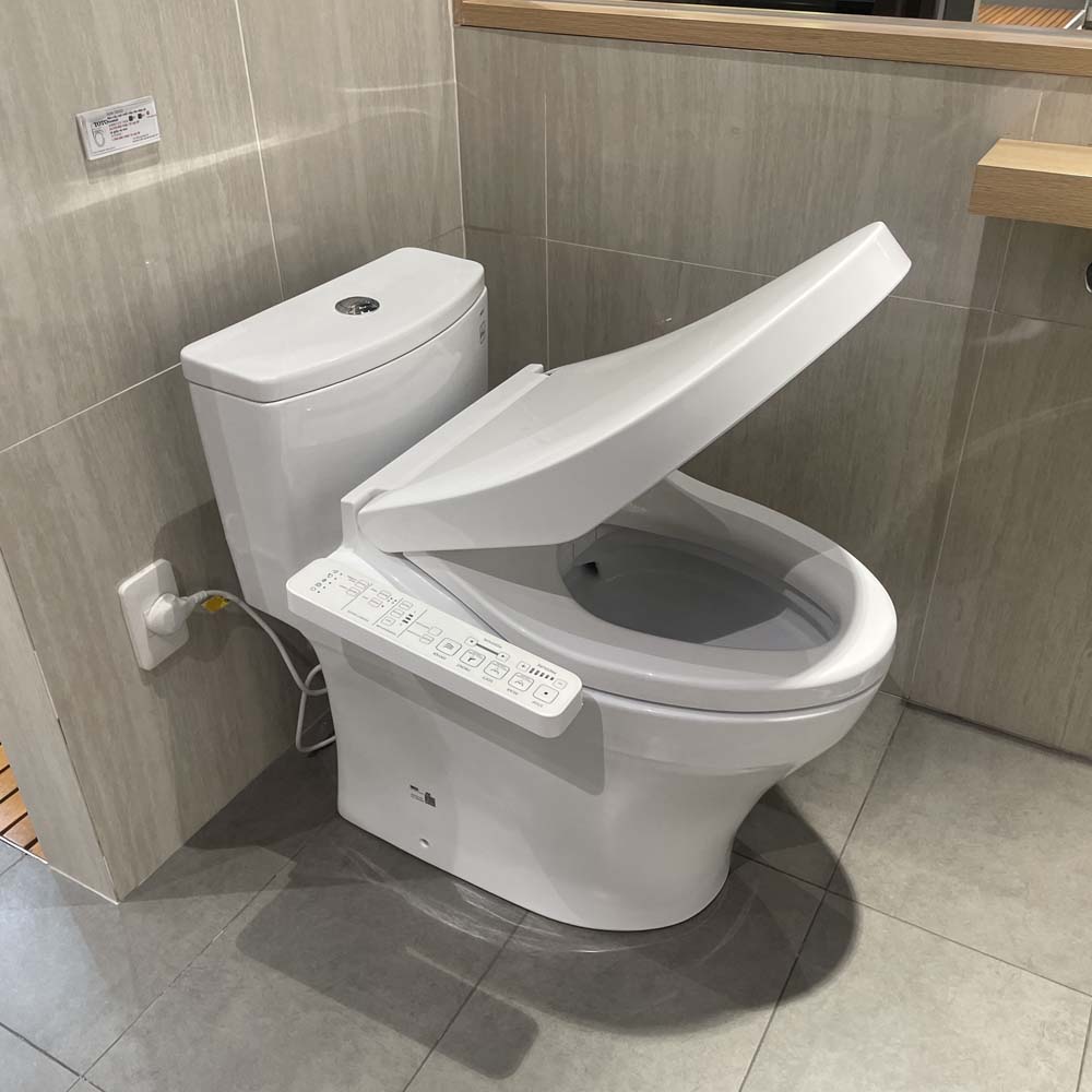 Bàn cầu 1 khối TOTO MS885CDW17 nắp điện tử Washlet C2 TCF23460AAA giấu dây