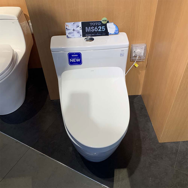 Bàn cầu 1 khối TOTO MS625CDW12#XW nắp điện tử Washlet S7 TCF4911EZ giấu dây