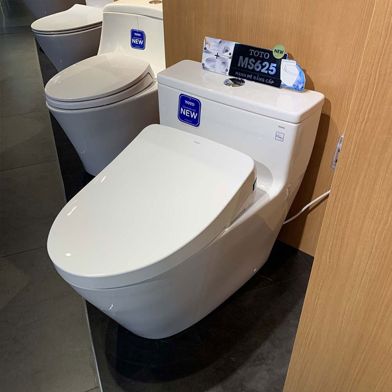 Bàn cầu 1 khối TOTO MS625CDW12#XW nắp điện tử Washlet S7 TCF4911EZ giấu dây