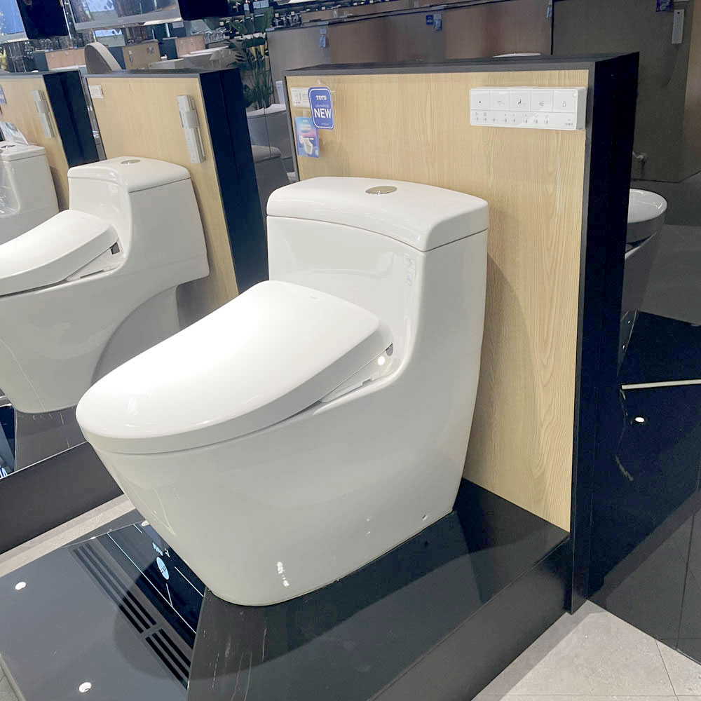 Bàn cầu 1 khối TOTO MS636CDRW23#XW nắp điện tử Washlet S7 TCF47360GAA giấu dây