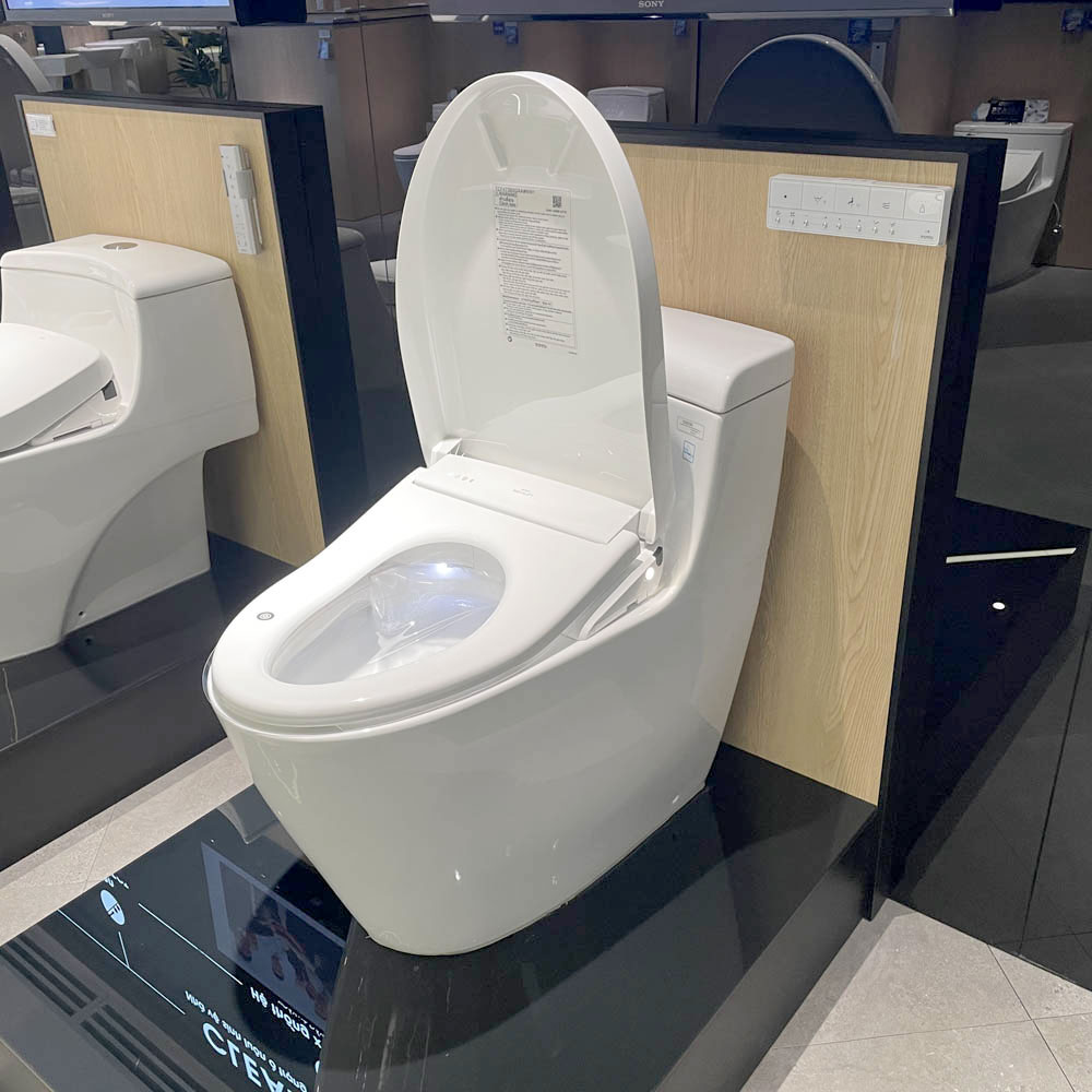 Bàn cầu 1 khối TOTO MS636CDRW23#XW nắp điện tử Washlet S7 TCF47360GAA giấu dây