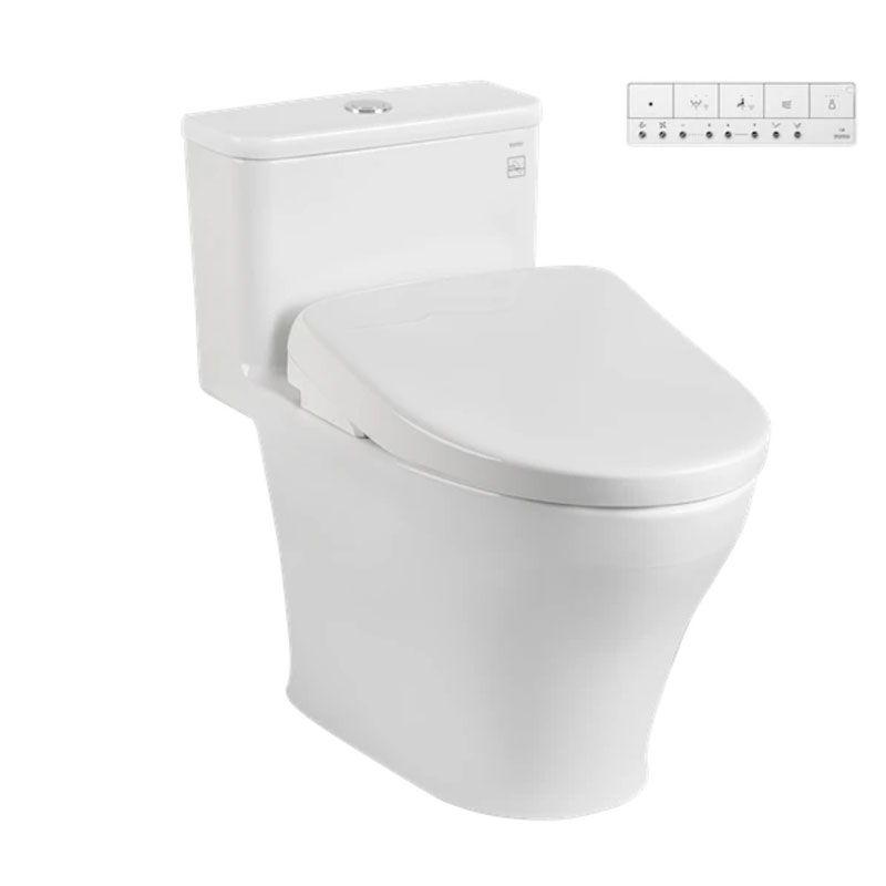 Bàn cầu 1 khối TOTO MS857CDW23#XW nắp điện tử Washlet S7 TCF47360GAA giấu dây