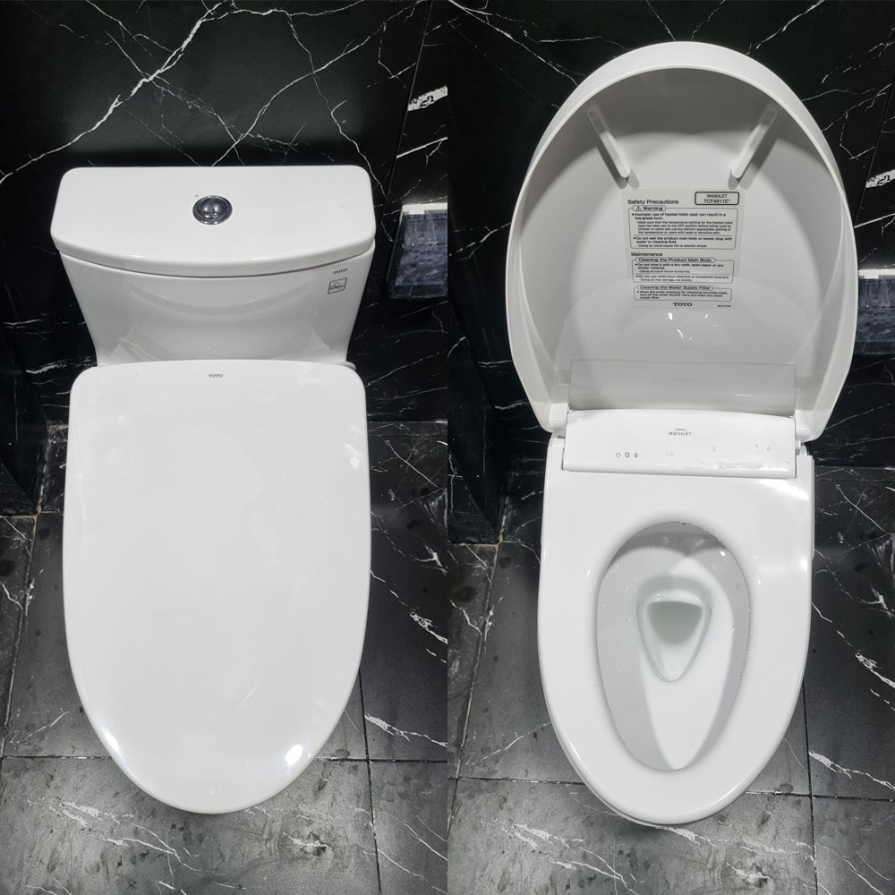 Bàn cầu 1 khối TOTO MS885CDW12 nắp điện tử Washlet S7 TCF4911EZ giấu dây