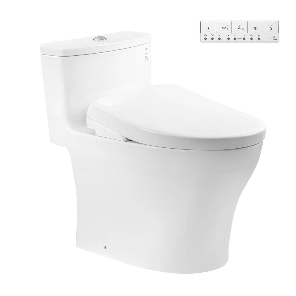 Bàn cầu 1 khối TOTO MS885CDW23#XW nắp điện tử Washlet S7 TCF47360GAA giấu dây