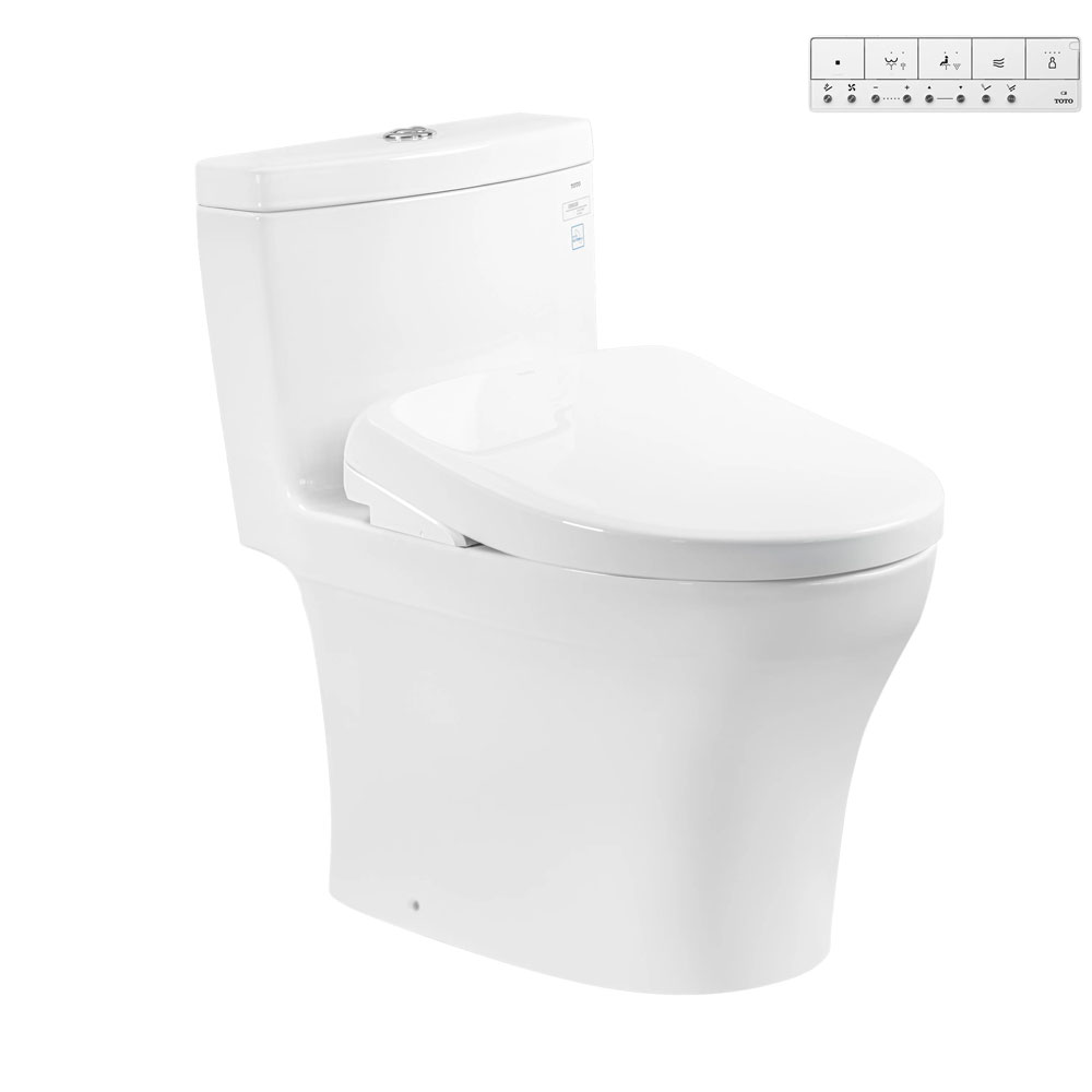 Bàn cầu 1 khối TOTO MS889CDRW23#XW nắp điện tử Washlet S7 TCF47360GAA giấu dây
