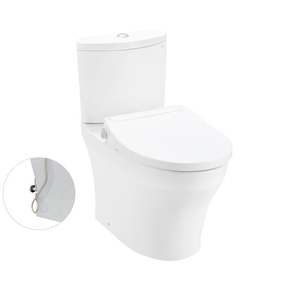 Bồn cầu 2 khối TOTO CS838DE2#XW nắp rửa cơ TCW07S