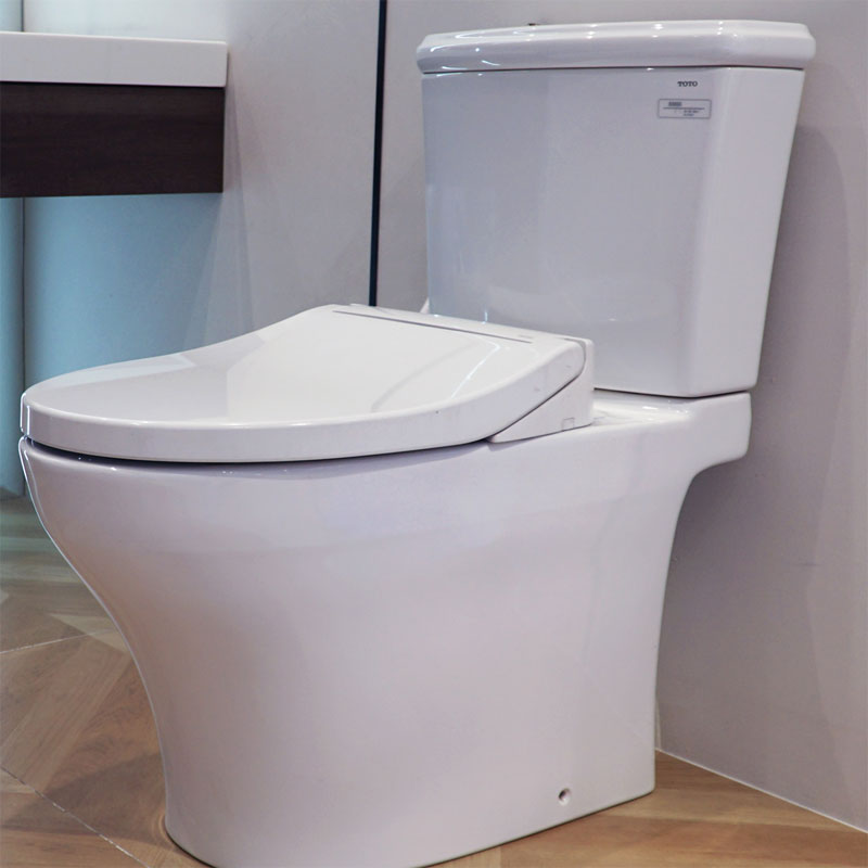 Bàn cầu 2 khối TOTO CS986GE2#XW nắp rửa cơ TCW07S