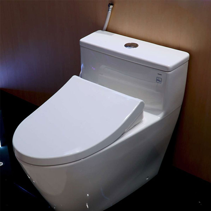 Bàn cầu 1 khối TOTO MS625DE4#XW nắp rửa cơ TCW1211A