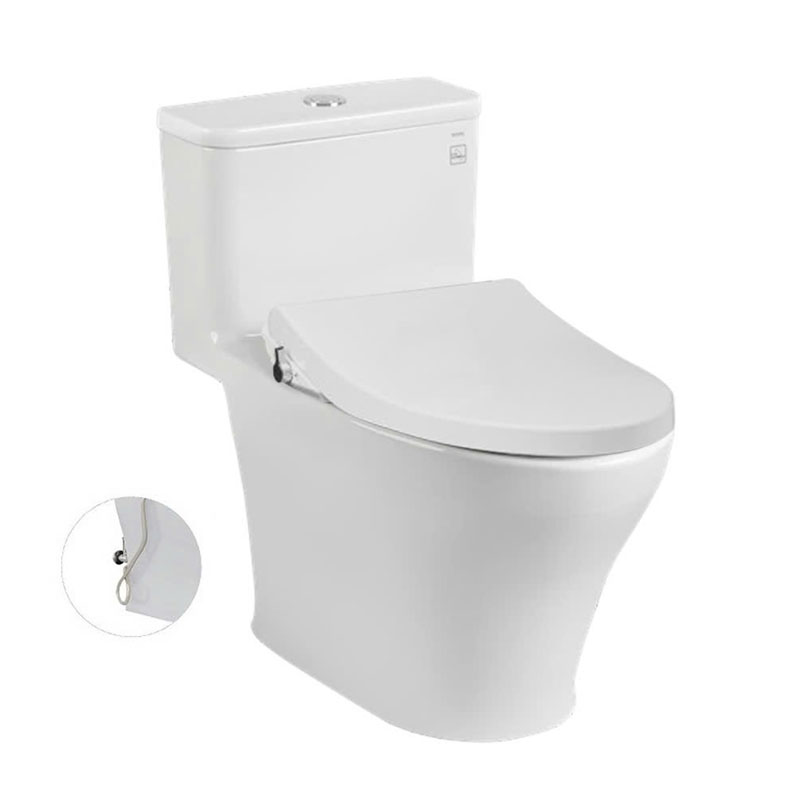 Bàn cầu 1 khối TOTO MS857DE4#XW nắp rửa cơ TCW1211A