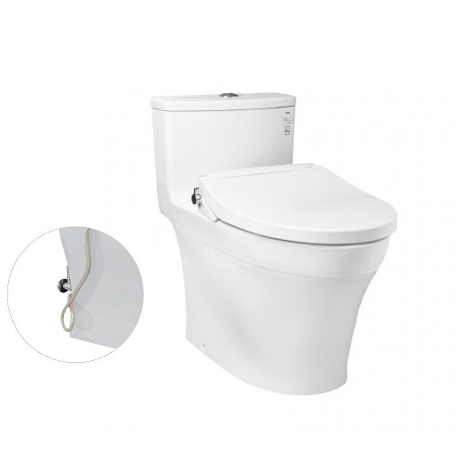 Bàn cầu 1 khối TOTO MS885DE2#XW nắp rửa cơ TCW07S