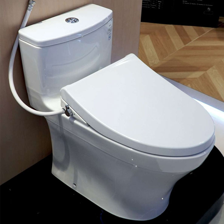 Bàn cầu 1 khối TOTO MS885DE4#XW nắp rửa cơ TCW1211A