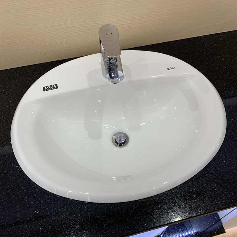 Chậu lavabo dương vành INAX AL-2395V (AL2395V) (AL-2395VFC) men Aqua Ceramic