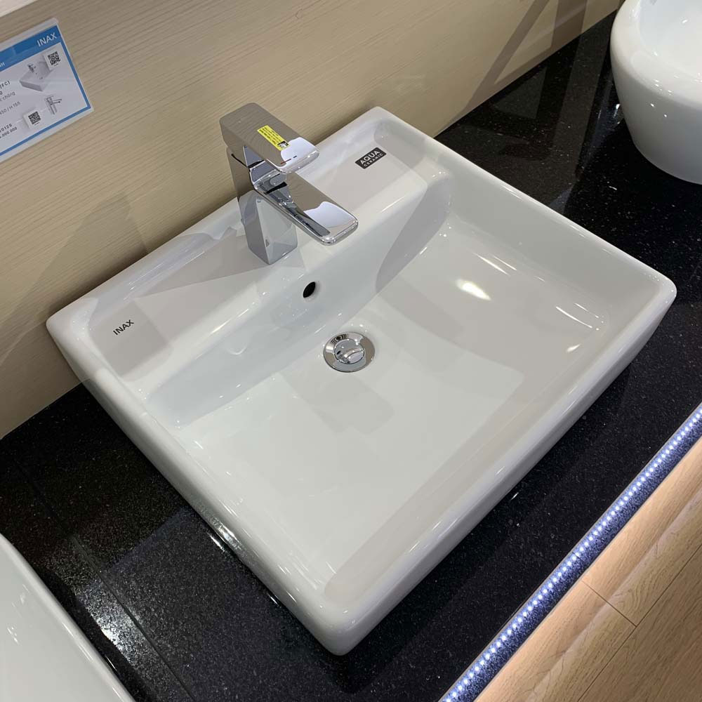 Chậu rửa lavabo đặt bàn INAX AL-293V (AL-293VFC) men Aqua Ceramic