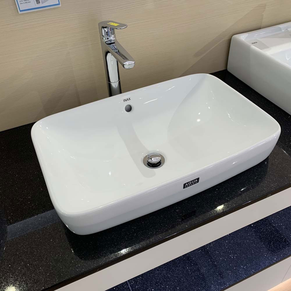 Chậu rửa lavabo đặt bàn INAX AL-299V men Aqua Ceramic