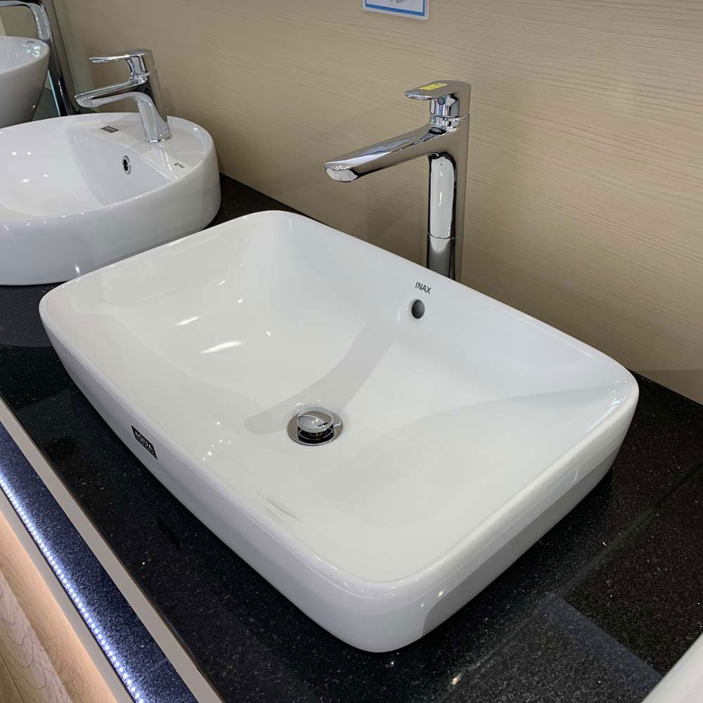 Chậu rửa lavabo đặt bàn INAX AL-299V men Aqua Ceramic