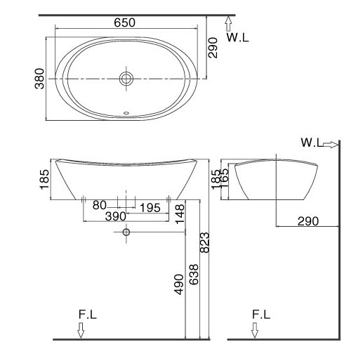 Chậu rửa lavabo đặt bàn INAX AL-465V men Aqua Ceramic