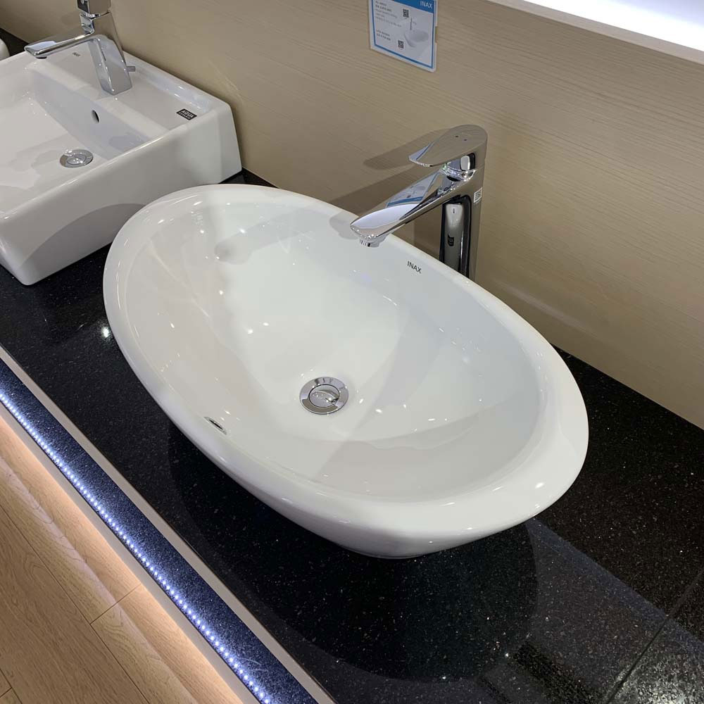 Chậu rửa lavabo đặt bàn INAX AL-465V men Aqua Ceramic