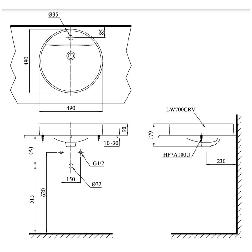 Chậu rửa lavabo đặt bàn TOTO LT700CTR#XW