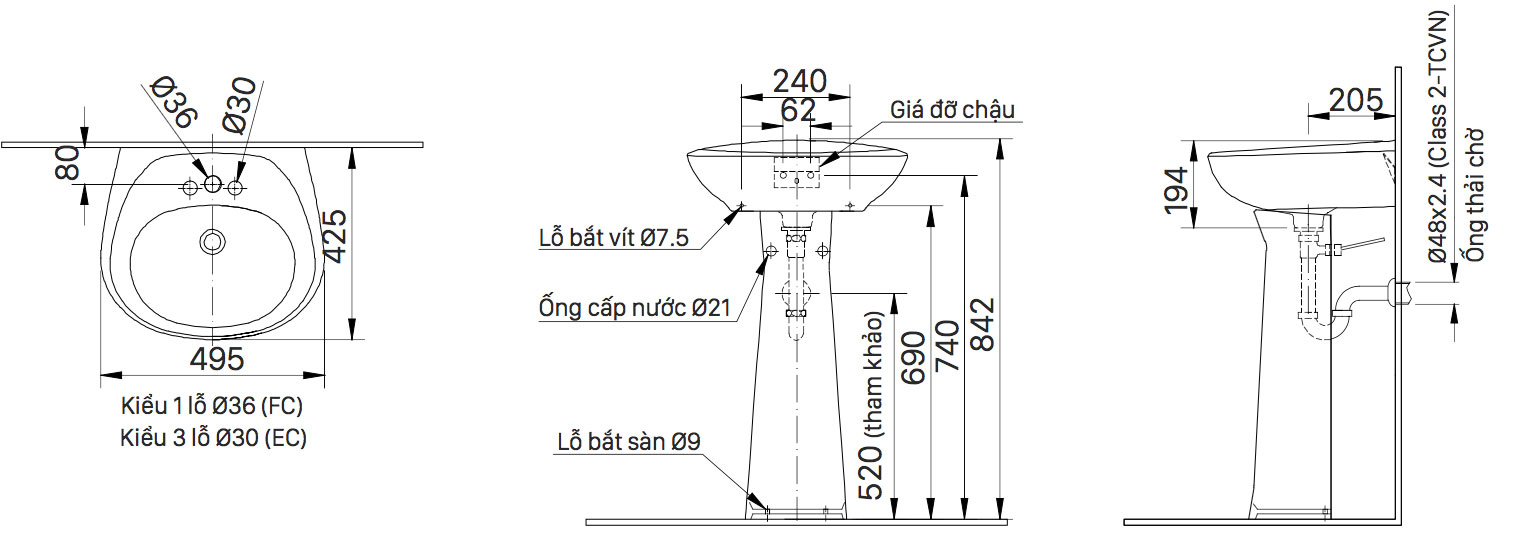 chan-chau-lavabo-dai-inax-l-284vd