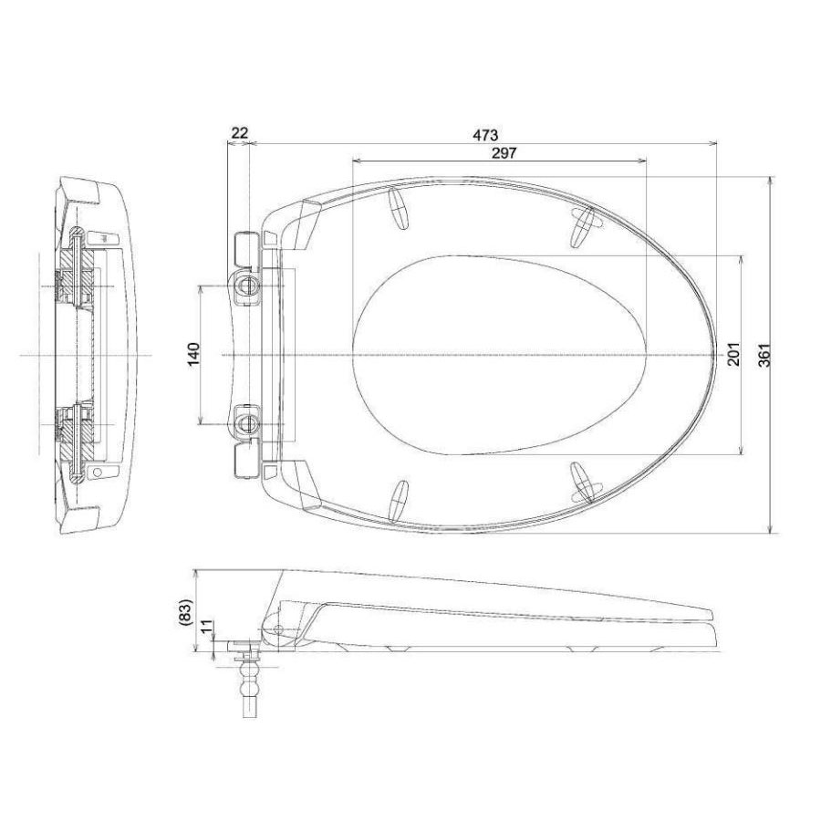 Nắp bồn cầu đóng êm TOTO TC393VS (T2)
