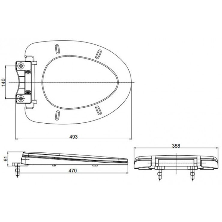 Nắp bồn cầu đóng êm TOTO TC395VS (T10)