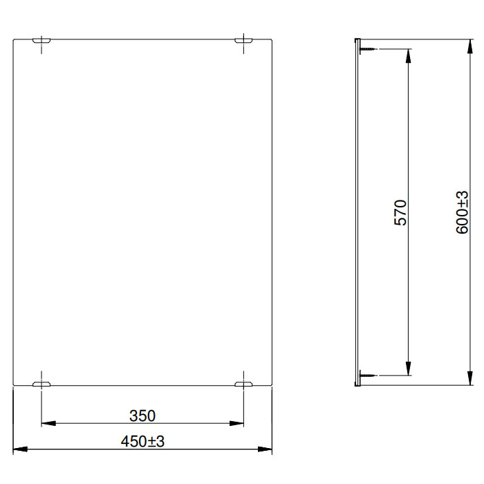 Gương phòng tắm TOTO YM4560A chữ nhật đứng 45x60cm