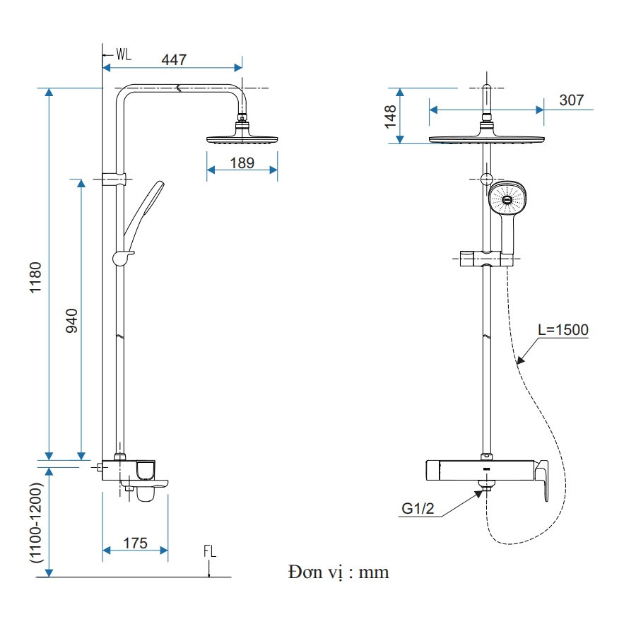 Sen tắm cây nóng lạnh INAX BFV-635S (BFV635S)
