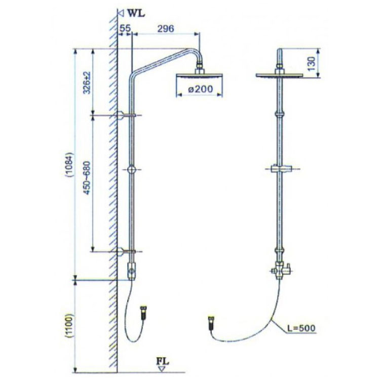 Sen cây tắm đứng tách rời INAX BFV-CL1 (BFVCL1)