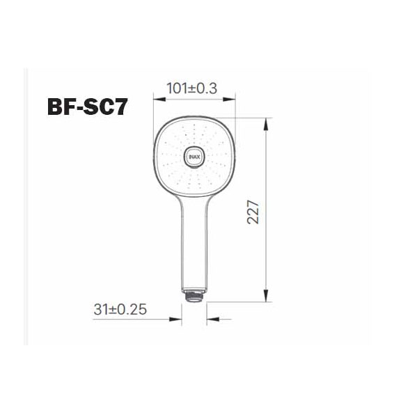 Tay sen tăng áp INAX màu xám BF-SC7 (7C)