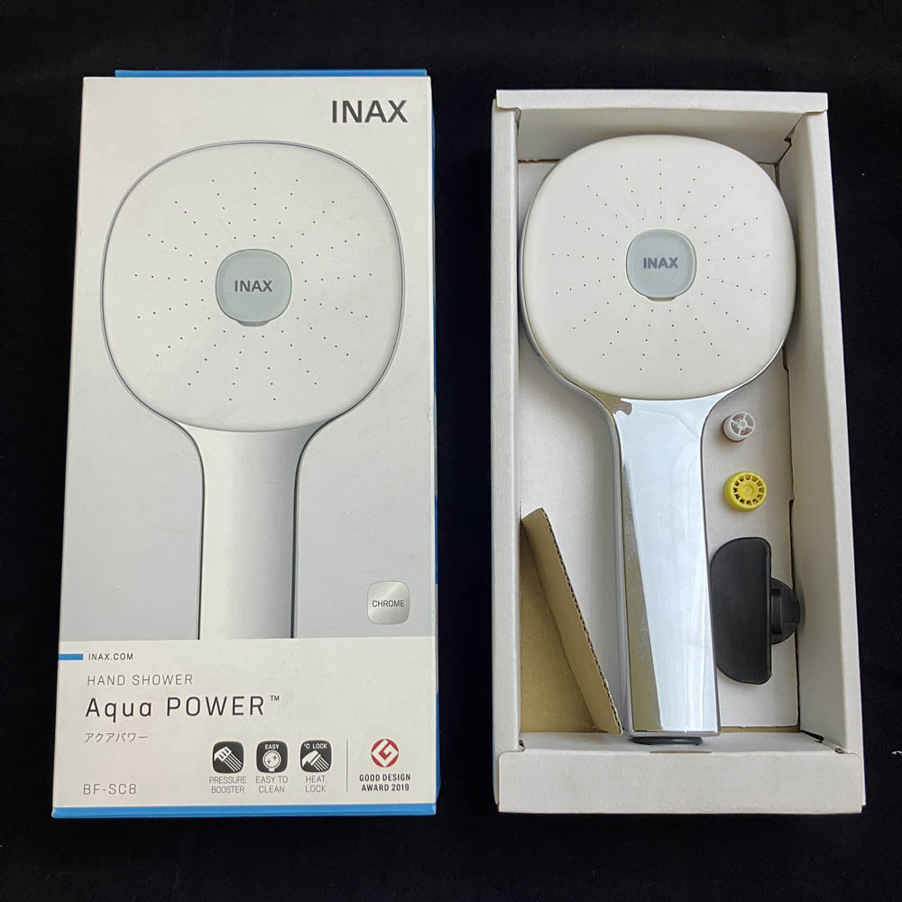 Tay sen tăng áp INAX BF-SC8 (8C) màu trắng viền mạ Chrome