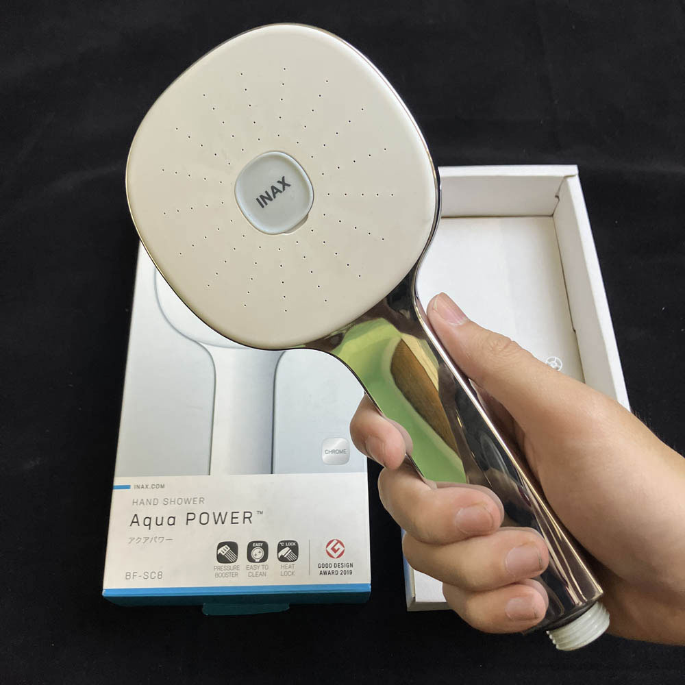 Tay sen tăng áp INAX BF-SC8 (8C) màu trắng viền mạ Chrome