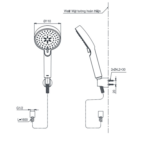 Bộ sen cây nóng lạnh TOTO DM907C1S TTMR302V TBW07009A