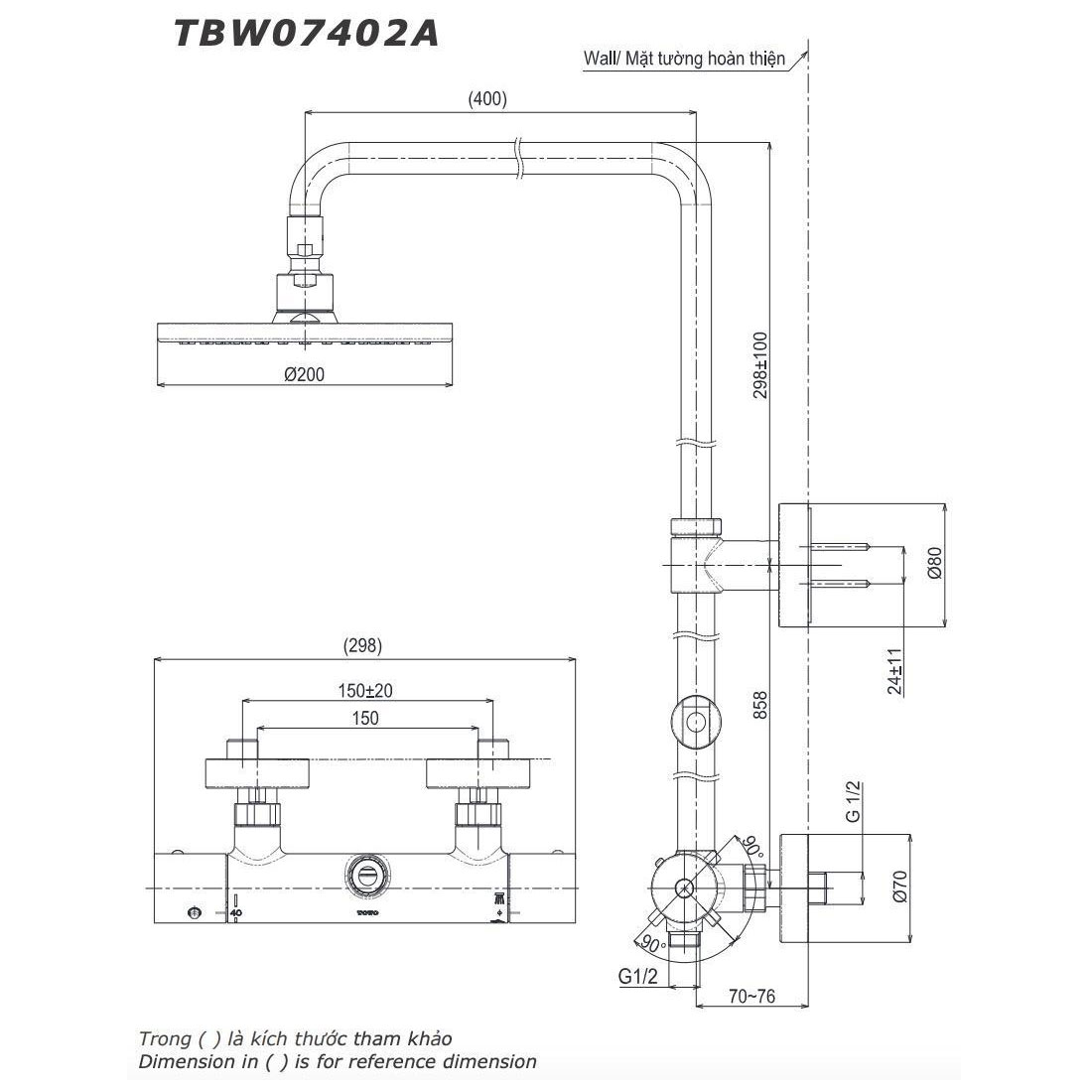 Sen cây nhiệt độ dòng G TOTO TBW07402A