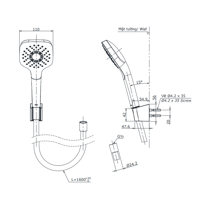 Bộ sen cây nóng lạnh TOTO TBW02001BA TBG04302VA TBW02005A (TBW02005V)