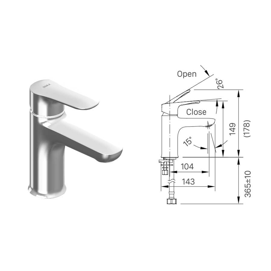 Vòi chậu lavabo lạnh INAX LFV-22S (LFV22S)