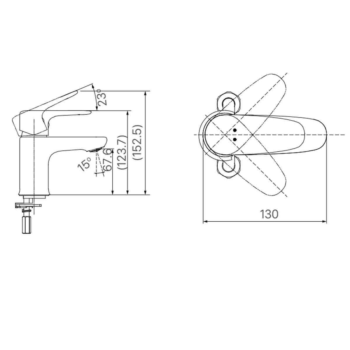 Vòi chậu lavabo nóng lạnh INAX LFV-1112S (LFV1112S)