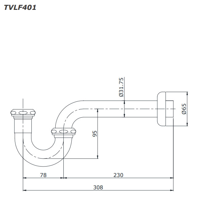 Ống thải chữ P TOTO TVLF401