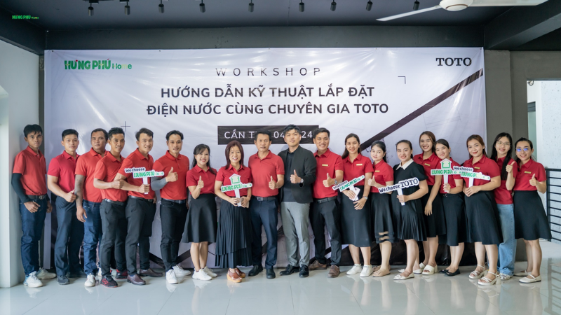 Workshop “Hướng dẫn kỹ thuật lắp đặt điện nước cùng TOTO” tại Hưng Phú Home